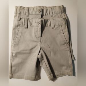 Khaki Shorts 2 Pair Girls Size 6